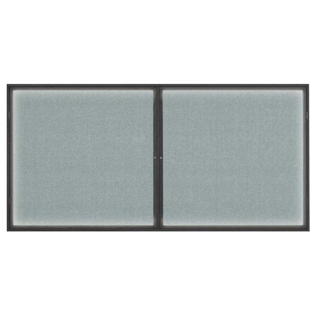 United Visual Products Open Faced Traditional Corkboard, 12x36" UV639A-BLACK-DBURGU